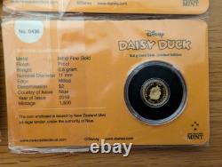 Disney Gold Coin Collection 2016 fine gold 0.5gram X7 complete collection RARE