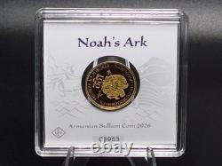 EBay Title2026 Armenia 1g Gold Noah's Ark 100 Dram. 9999 Pure Fine Gold BU