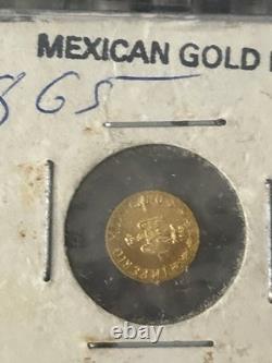 EMPERADOR MAXIMILIANO 1865 MEXICAN Miniature Gold Coin. 3 Grams