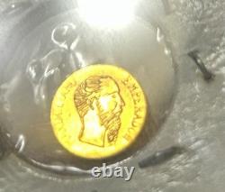 EMPERADOR MAXIMILIANO 1865 MEXICAN Miniature Gold Coin. 3 Grams