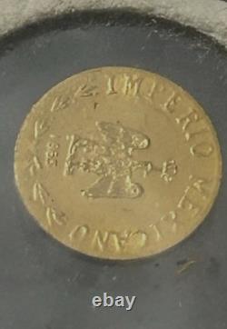EMPERADOR MAXIMILIANO 1865 MEXICAN Miniature Gold Coin. 3 Grams