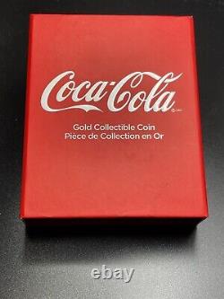 EXTREMELY RARE 2018 Fiji Gold coca cola bottle cap of proof gold First Day
