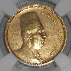 Egypt Gold 1922, AH 1340 Hundred Piastres Coin King Fuad or Fouad NGC AU 55