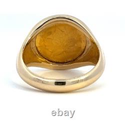 Elizabeth II 1984 Canadian Maple Leaf $5 Gold Coin 14K Gold Ring 9.75 J204