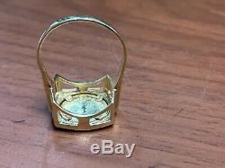 Elvis Aaron Presley 1935-77 14kt Gold Coin TCB in 14kt Gold Ring 7.7 Grams