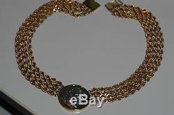 Estate Ancient Coin Gold Necklace Vintage 153 Grams