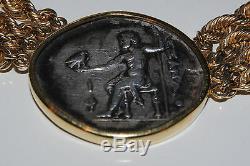 Estate Ancient Coin Gold Necklace Vintage 153 Grams