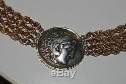 Estate Ancient Coin Gold Necklace Vintage 153 Grams