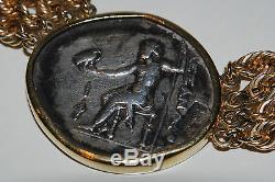 Estate Ancient Coin Gold Necklace Vintage 153 Grams