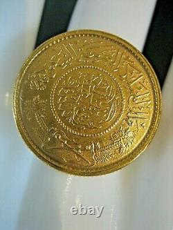 Estate Vintage Rare 22k Yellow Gold Saudi Arabia Coin Ring 11.3 Grams Size 6