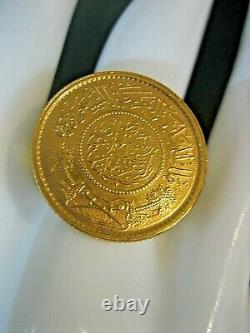 Estate Vintage Rare 22k Yellow Gold Saudi Arabia Coin Ring 11.3 Grams Size 6