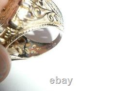 Fab Mens Solid 9ct Gold 22k Full Sovereign 1899 Ring Size M 16.79mm 15.6 Grams