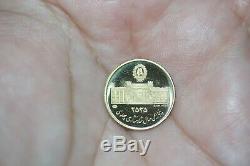 Fine 22K. 900 Gold Pahlavi Bank Melli Commemorative Collectible Coin 2.5 Grams