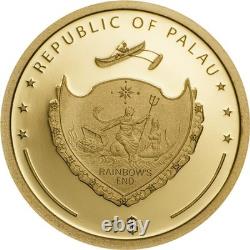 Four Leaf Clover Au 1 g. Gold coin 2017 Palau