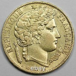 France 1851 A 20 Francs 6.45 Gram 90% Gold Coin AU KM# 762 Liberty Almost UNC