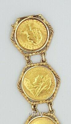Full Sovereign 6 Coin Bracelet 78.6 Grams