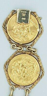 Full Sovereign 6 Coin Bracelet 78.6 Grams