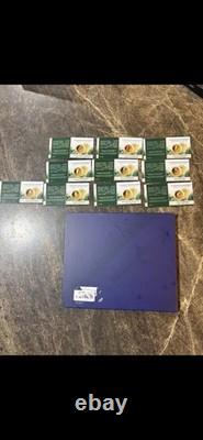 Full set of 10X 1/1000th. 999 gold coins featuring seahorses sealed with COA
