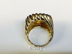 GENUINE INDIAN HEAD 2 1/2 DOLLAR GOLD COIN GENTS RING MOUNTING 14K. 14 grams