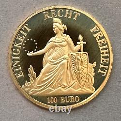 GERMANY 100 Euro 1998 Brandenburger Tor Gold 0.11 AGW