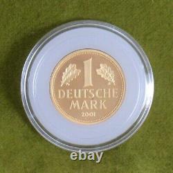 GOLD 2001 Germany 999.9 Fine Gold 12 Grams 1 Deutsche Mark Coin FAREWELL MARK