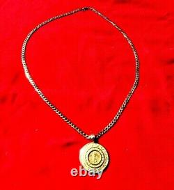 GOLD CHAIN 41 Grams 27 Long with $5 Gold Coin in Medallion 1/10 Fine Gold 10oz