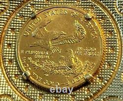 GOLD CHAIN 41 Grams 27 Long with $5 Gold Coin in Medallion 1/10 Fine Gold 10oz