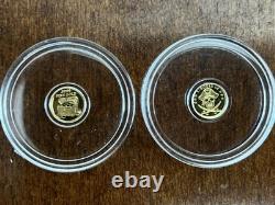 GOLD LOT! 1/500 oz. 9999 gold coin x2 & x33 1/2 Goldback & 1 gram Silver x2