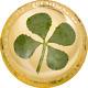 Gold Luck 1 Gram 24k Gold Proof Coin With Real 4 Leaf Clover 2021 Palau $1