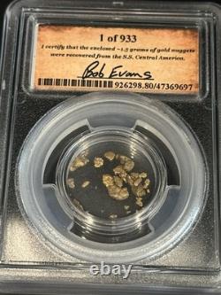 GOLD NUGGETS! PCGS 1857 S. S. Central America Shipwreck 1.5 Grams 1/933 Signed