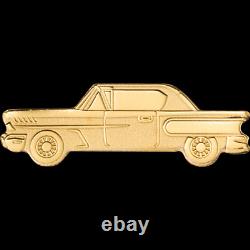 GOLDEN CLASSIC CAR 1/2 Half Gram 14mm $1 Dollar 24k Gold Coin 2021 PALAU