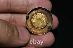 Genuine Ancient Byzantine Gold Coin Button Weighing 4.1 Grams Ca 419 518 A. D