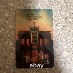 Germania MINT 1 Gram gold 2026 Berlin World Fair Bear Carded. 9999 Fine