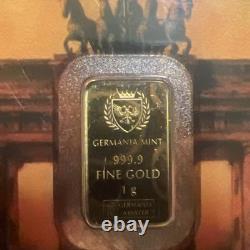 Germania MINT 1 Gram gold 2026 Berlin World Fair Bear Carded. 9999 Fine
