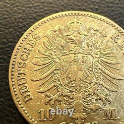 Germany Prussia 1873 C 10 Mark Wilhelm I. 900 Gold TEN MARKS