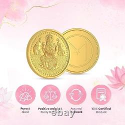 Goddess Laxmi Gold Coin 24K Pure 999 Certified 1 Gram