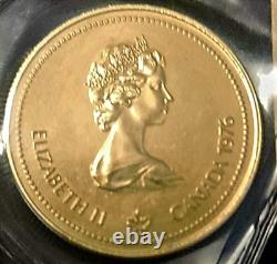 Gold $100 1976 Canadian Montreal Olympics 14K Coin 13.3375 Grams, in Mint Card
