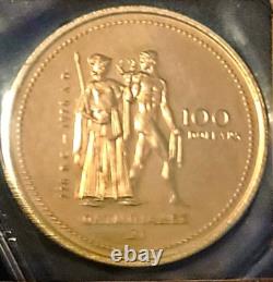 Gold $100 1976 Canadian Montreal Olympics 14K Coin 13.3375 Grams, in Mint Card