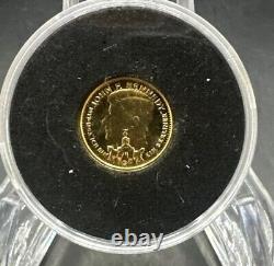 Gold 1995 Republic of Liberia $20 JFK Proof 1.24 G. 999