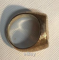 Gold $2.50 Coin Ring 1914 Indian Qtr. Eagle 26.7 Grams Size 12, 14 & 22 Kt-nice