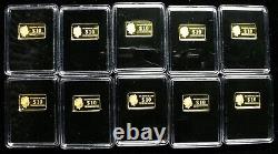 Gold 2022 Solomon Islands $10 Gold Lot of 10 1/100 999.9 Proof Coins ecoinsales