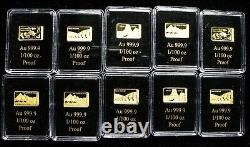 Gold 2022 Solomon Islands $10 Gold Lot of 10 1/100 999.9 Proof Coins ecoinsales