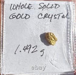 Gold Alaskan BC Natural Gold Nugget 1.492 Grams Genuine