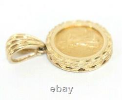 Gold American Eagle 2000 $5 Coin, Set in 14K Bezel Necklace Pendant, 7.1 Grams