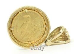 Gold American Eagle 2000 $5 Coin, Set in 14K Bezel Necklace Pendant, 7.1 Grams