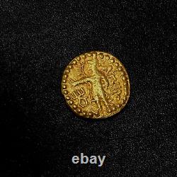 Gold COIN Ancient Kushan Empire Dinar Huvishka Vasudeva 1.9 Grams
