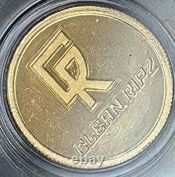 Gold Clean Ripz 1 Gram. 999 Fine Gold Coin Round MS70PL