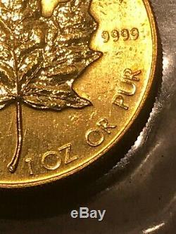 Gold Coin CANADA Maple Leaf 1 ounce 31.1 grams pure gold 1984 Uncirculated