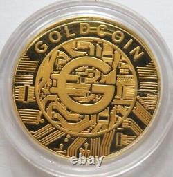 Gold Coin Crypto Token 5 Grams. 9999 Fine In Capsul