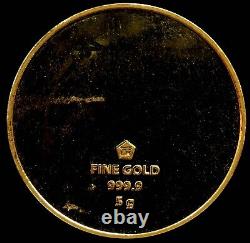 Gold Coin Crypto Token 5 Grams. 9999 Fine In Capsul